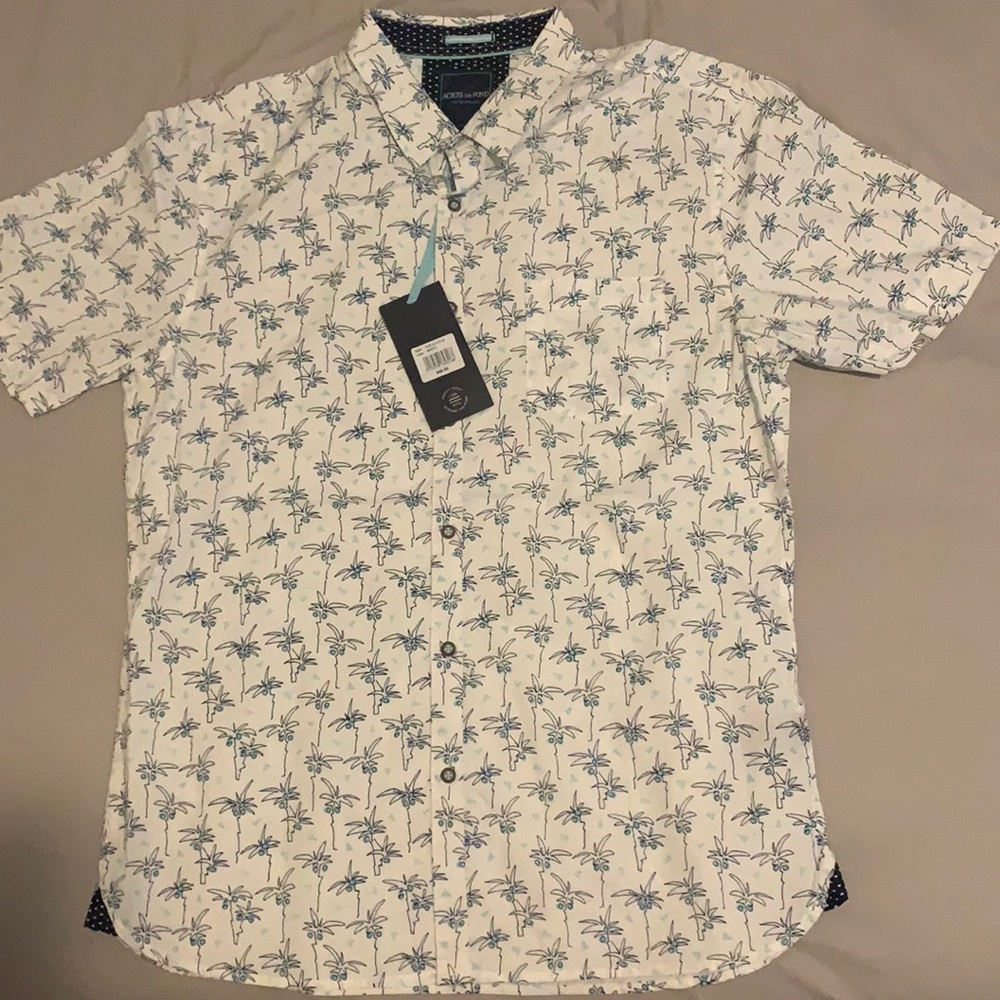 Across the pond casual button down shirt